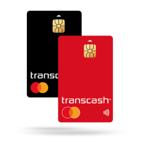 2 cartes de paiement et retrait Transcash Mastercard