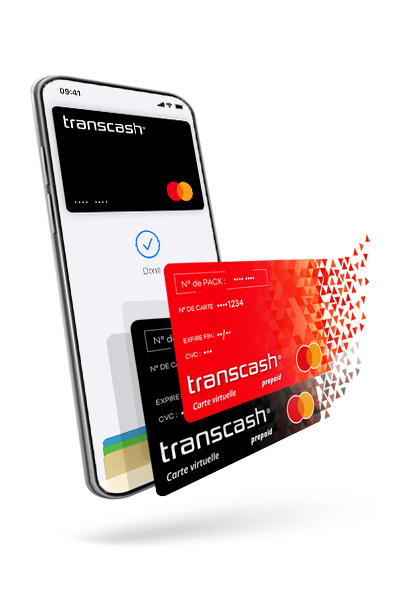 Cartes virtuelles Transcash et paiement mobile
